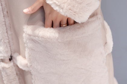 ムートンコート ロング丈 レディース アウター 長袖 モコモコ フード