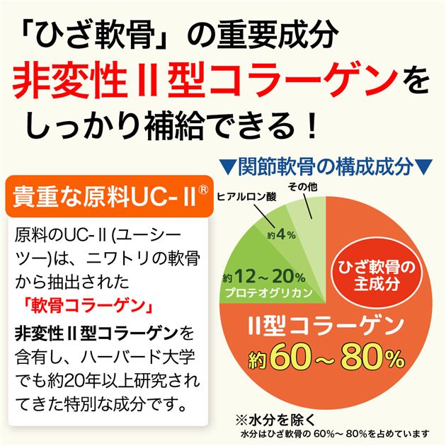 ココカラダ ひざのやつ 非変性2型コラーゲン UC-II [機能性表示食品] 90日分 60カプセル×3個セット - 健人 [ひざ関節/サプリ]_2