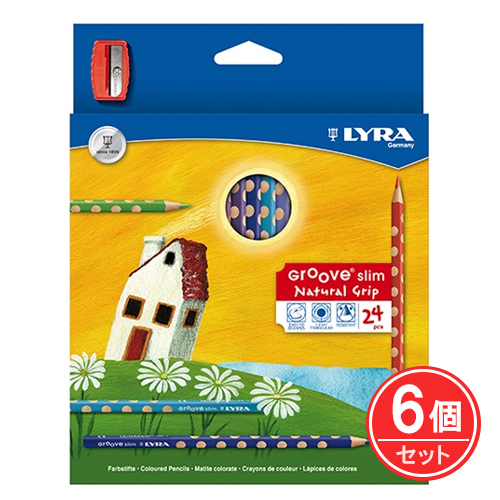 LYRA リラ グルーヴスリム シャープナー付 24色 6個セット - おもちゃ箱
