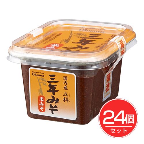 オーサワの国内産立科三年みそ 米 300g×24個セット - オーサワジャパン の通販は
