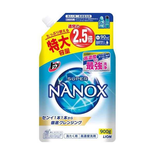 ライオン トップスーパーNANOX 詰替用 特大 900g [LION]