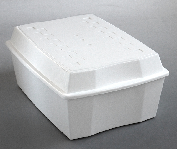 収納ケース フタ付 深型 ホワイト 33．3×24．8×高さ14．8cm