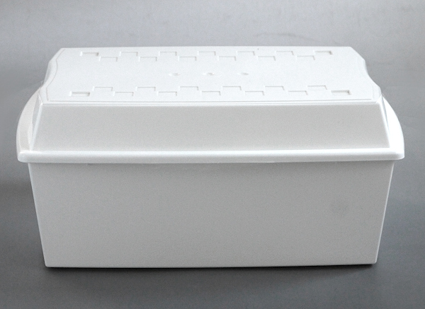 収納ケース フタ付 深型 ホワイト 33．3×24．8×高さ14．8cm