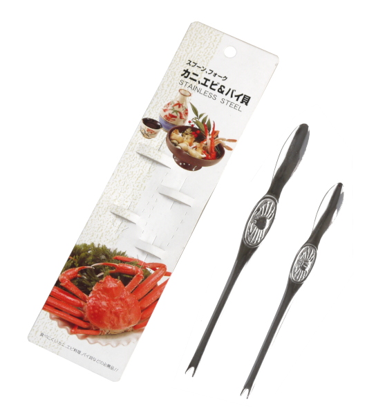 カニピーラー　カニフォーク2本 Amazon.co.jp: Coollooda かに スプーン フォーク【2本セット