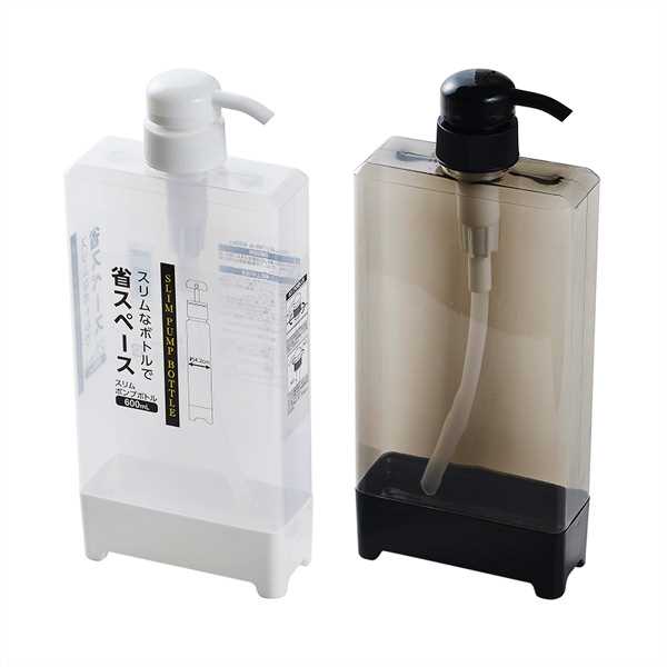 スリムポンプボトル 容量600ml ［色指定不可］ (100円ショップ