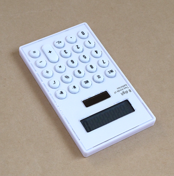 プリント電卓 simple 6.6×11.5cm ［色指定不可］ (100円ショップ 100円 