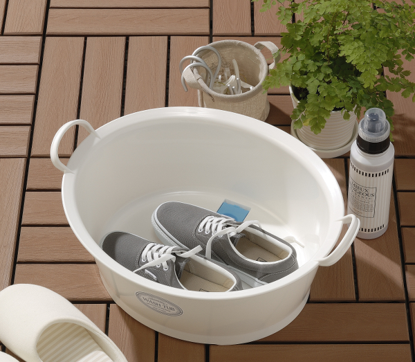 洗濯桶 マミーウォッシュタブ 底栓付 ホワイト 容量12Lの通販