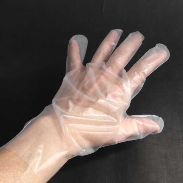 使い捨てポリ手袋 箱入 中厚タイプ フリーサイズ 40枚入 (100円