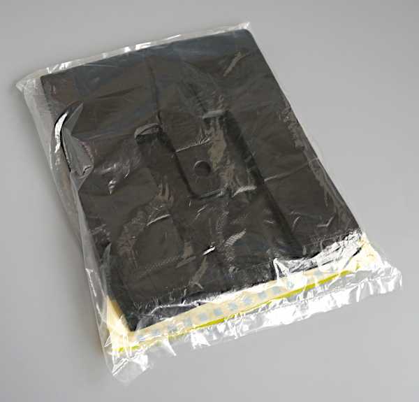 手提げ付ポリ袋 黒 25号(15×36cm) 60枚入 (100円ショップ 100円均一