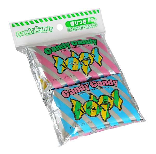 ミニポケットティシュ キャンディ 16枚(8組)×4個入 (100円ショップ 100