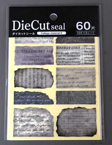 ダイカットシール コラージュマテリアルE 60片入 (100円ショップ 100円