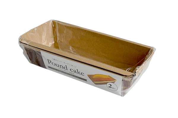 パウンドケーキ型 M(底面6.5×16.5×高さ4.5cm) 2枚入 (100円ショップ