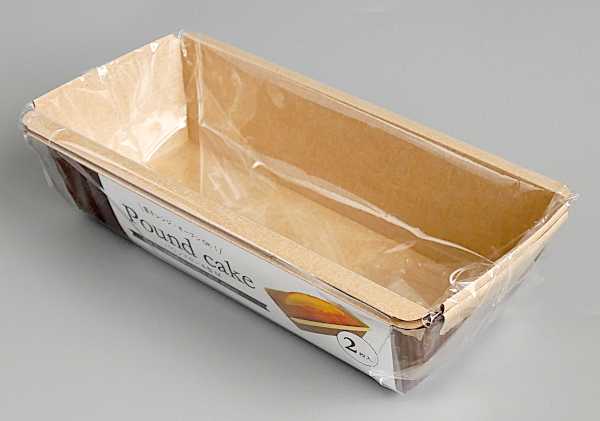 パウンドケーキ型 M(底面6.5×16.5×高さ4.5cm) 2枚入 (100円ショップ