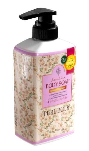ボディソープ本体 ピュアボディ CICA配合 ジャスミンの香り 500mlの