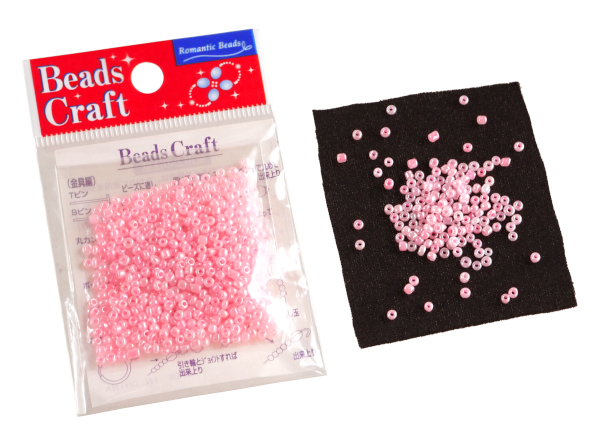 ビーズ 丸小 直径2mm パールピンク (100円ショップ 100円均一 100均一 