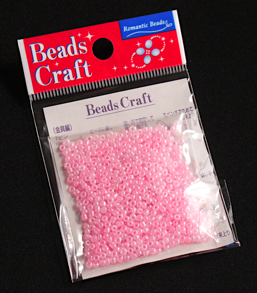 ビーズ 丸小 直径2mm パールピンク (100円ショップ 100円均一 100均一 