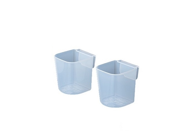 チューブ薬味ホルダー クリア 6.5×5.7×高さ6.5cm 2個入 (100円ショップ