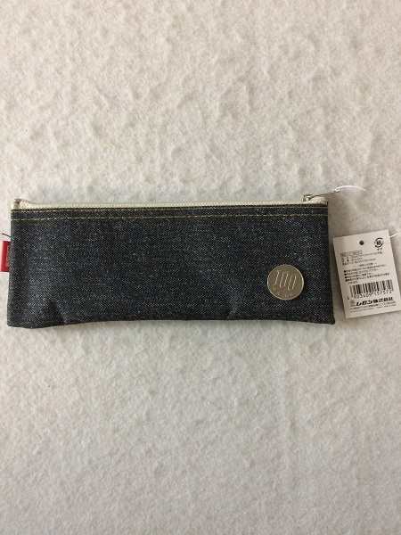 祝開店!大放出セール開催中 ペンケース デニムタイプ 平型 20.5×7.5×1.4cm [色指定不可 机上用品・文具収納