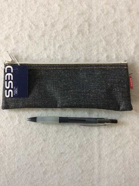 ペンケース デニムタイプ 平型 20.5×7.5×1.4cm ［色指定不可