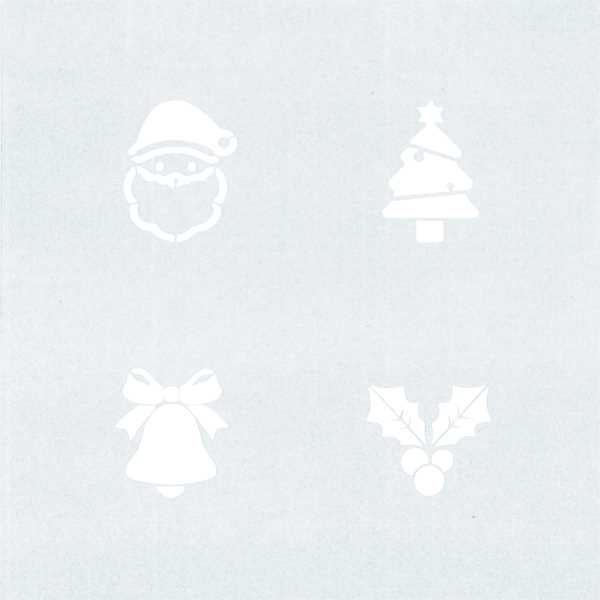 ステンシルシート クリスマス 13×13cm 2枚入 (100円ショップ 100