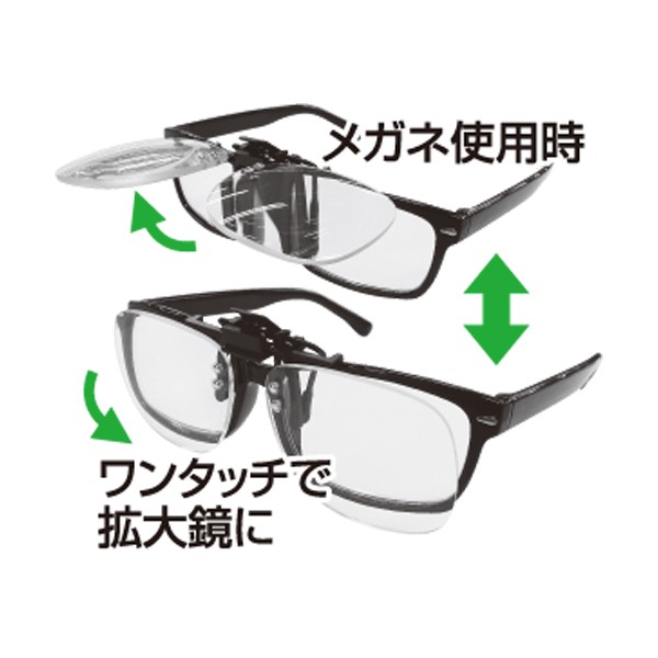 クリップ付拡大鏡 1.8倍 メガネ装着タイプ (100円ショップ 100円均一 100均一 100均)の通販はau PAY マーケット -  100円雑貨＆日用品卸−ＢＡＢＡＢＡ | au PAY マーケット－通販サイト