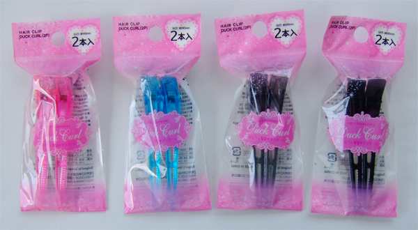 ヘアクリップ ダッカール 全長9.3cm 2本入 ［色指定不可］ (100円