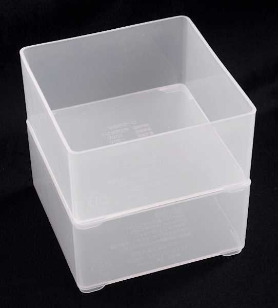 引き出し整理ボックス クリア Sサイズ(10×10×高さ5.2cm) 2個入 (100円