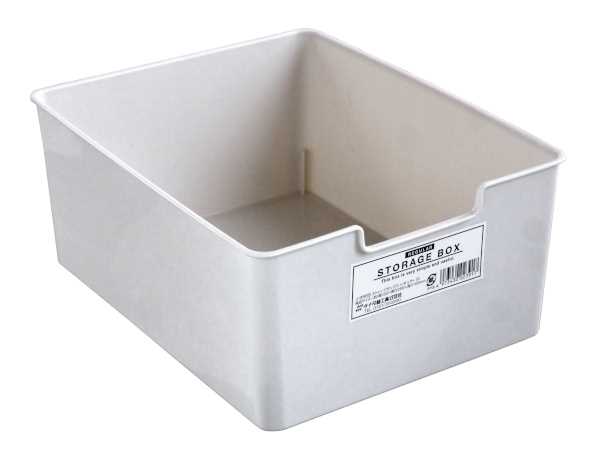 ストレージボックス グレー レギュラー(19.2×25.5×高さ10.9cm)の