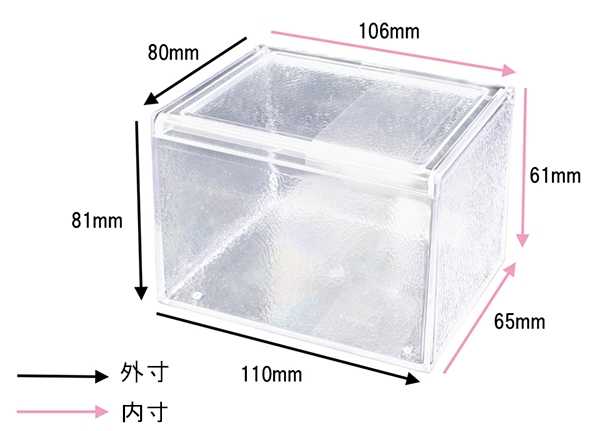 小物入れ クリアケース レギュラー 11×8×高さ8.1cm エクラケース