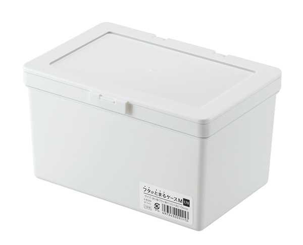 最安値　Mサイズ　ホワイト 1ケース（2000枚：200枚x10箱） 楽天市場】フタがとまるケース ホワイト Mサイズ(17.9×12.3×高さ