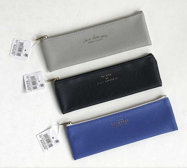 【日本限定モデル】 合皮ペンケース 100円 (100円ショップ ［色指定不可］ 6×19cm バッグ