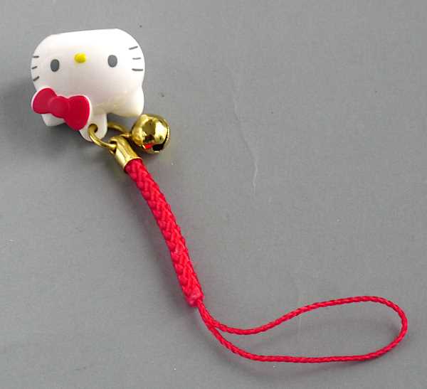 ストラップ ハローキティ マスコット鈴付 (100円ショップ 100円均一