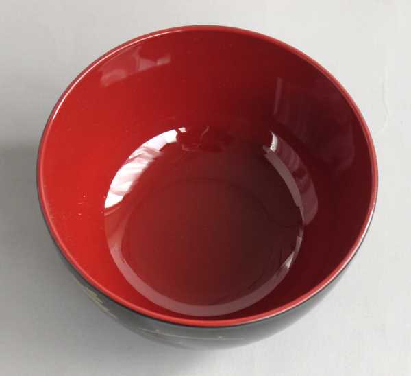 汁椀 月うさぎDX 黒 洗浄機対応 容量400ml (100円ショップ 100円均一