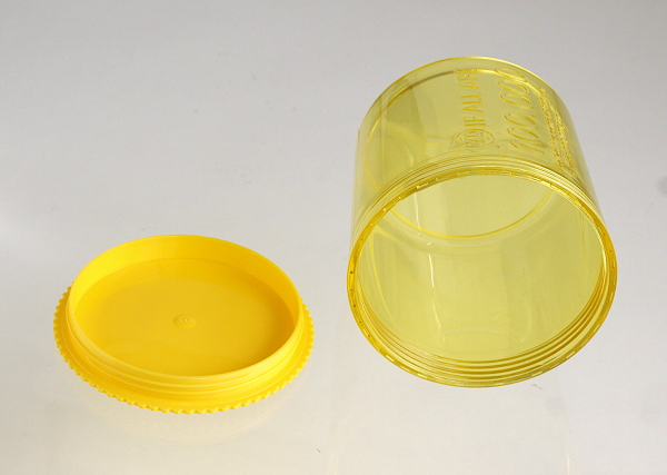 貯金箱 ネジ式プラバンク 直径9.3×高さ9cm イエロー (100円ショップ