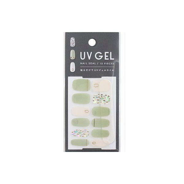 ジェルネイルシール UV GEL 2106ーHaB 12片入 爪やすり付 ［色柄指定