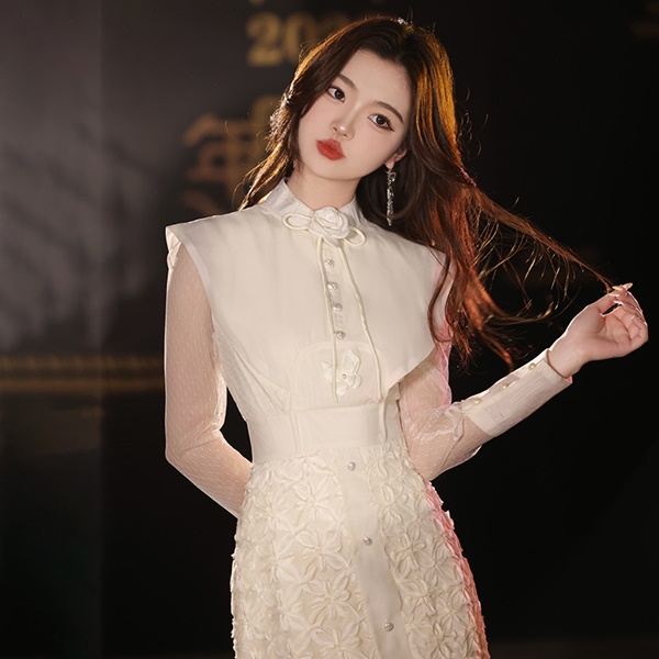 11120 　ワンピース　レディース●20代30代40代 ●通勤オフイス　　dress入卒式　　美ライン　長袖　　プリーツ　　緑 ワンピース ワンピース レディース 無地 ワンピース ロング