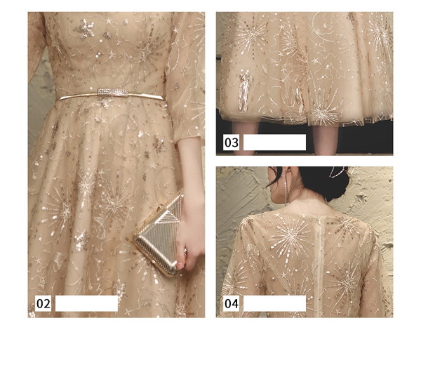 スパンコールドレス お呼ばれドレス 結婚式 ワンピース プチプラ 結婚