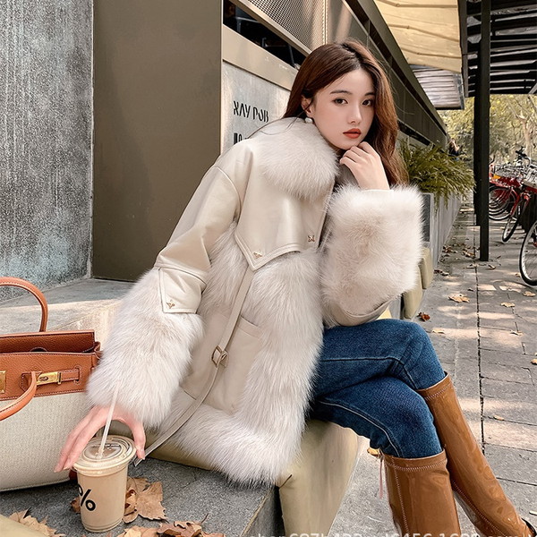 kerry ホワイトファーショートジャケット ホワイトファーショートジャケット KR30085 ホワイトファー付きショートジャケット