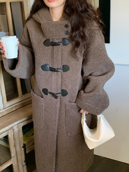 白 ダッフルコート レディース キャメル ロング かわいい 制服