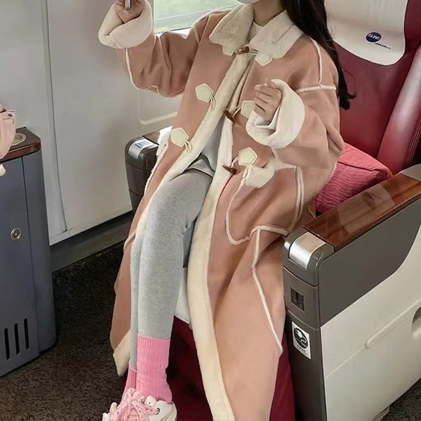 ダッフルコート レディース キャメル ピンク ロング かわいい ボア アウター 秋冬コート 韓国 無地 ファー 秋 冬 長袖 可愛い ロングコート ベルベット ボアコート 暖かい 防寒 厚手 ゆったり オーバーサイズ 通勤 通学 旅行 ダッフルボタン カジュアル レトロ ピンク ダッフルコート レディース キャメル ピンク ロング かわいい ボア