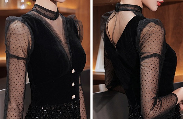 イブニングドレス スパンコールドレス パーティドレス ロングドレス 同窓会ドレス 成人式ドレス 黒ドレス 結婚式服装 お呼ばれドレス 結婚式 パーティードレス 冬 結婚式ドレス 結婚式お呼ばれドレス フォーマルワンピース 20代 30代 40代 50代 服 スマートカジュアル イブニングドレス スパンコールドレス パーティドレス ロングドレス