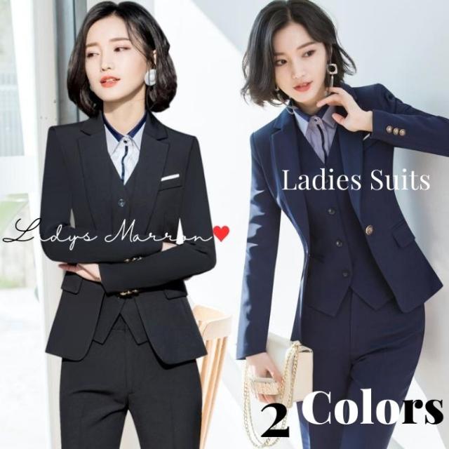 リクルートスーツ レディース 就活スーツ ビジネススーツ パンツスーツ 上下 レディーススーツ 女性スーツ 黒スーツ 紺スーツ セットアップスーツ スーツ 大学生 かっこいい セットアップ フォーマルスーツ 韓国 無地 4点セット 春 夏 秋 冬 可愛い ジャケット