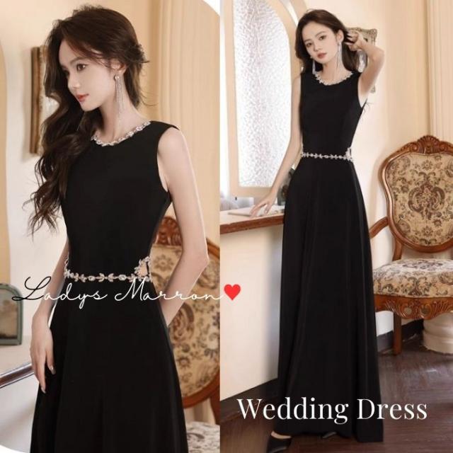 イブニングドレス 黒 お呼ばれドレス 結婚式 結婚式お呼ばれドレス オケージョンドレス ワンピース かっこいい 二次会ドレス 韓国 マザーズドレス 半袖ドレス ロングドレス 春 夏 秋 冬 可愛い 演奏会 ビジュー サイドカット スレンダードレス