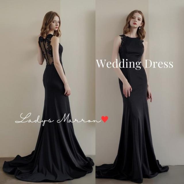 ウエディングドレス ウェディングドレス 黒 前撮りドレス ブラック