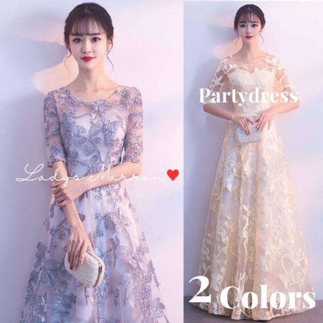 ドレス 大人 ピアノ 発表会 高校生 ロングドレス パーティードレス 演奏会ドレス お呼ばれドレス 結婚式 ワンピース プチプラ 結婚式お呼ばれドレス 同窓会ドレス 二次会ドレス 成人式ドレス イブニングドレス 花柄 ラウンドネック 春 夏 秋 冬 半袖