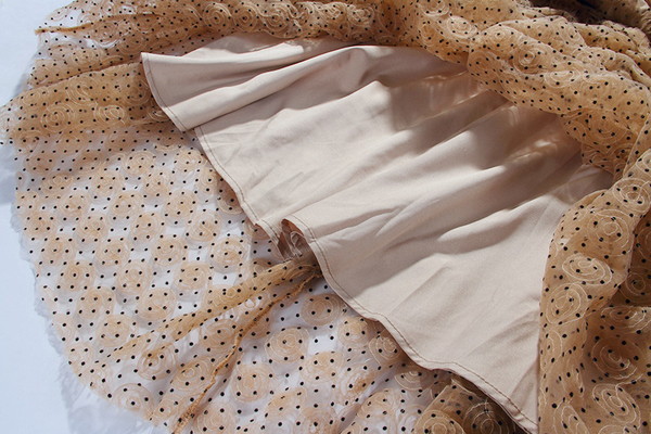 ドットワンピース 花柄ワンピース 夏 韓国 黒 肩リボン レトロ