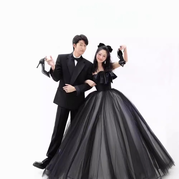 ウェディングドレス ウエディングドレス 黒 前撮り ドレス イブニング