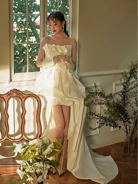 ✨美しいシルエットライン✨ウェディングドレス フィッシュテール 夏婚