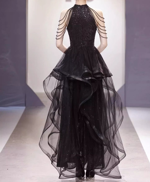 スパンコールドレス パーティードレス ショルダーネックレス