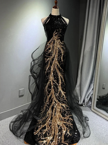 スパンコールドレス パーティードレス ショルダーネックレス